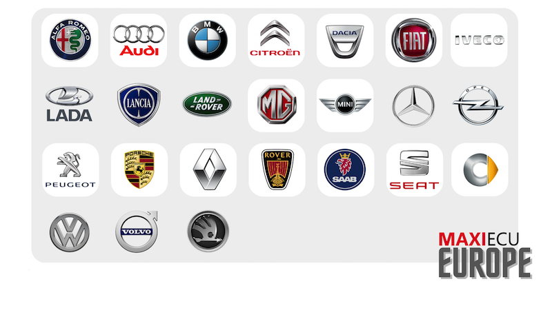 Maxiecu European car manufacturer coverage